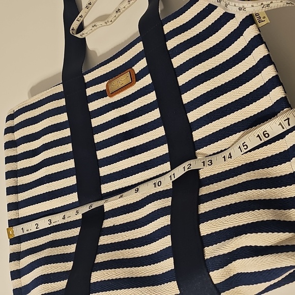 Navy and White Striped Tote Bag - Picture 8 of 14